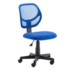 Amazon Basics Low-Back Computer Task Office Desk Chair with Swivel Casters - Blue