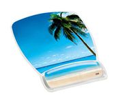 3M Precise Mouse Pad with Gel Wrist Rest, Fun Beach Design (MW308BH) [OB]