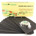 Make Your Own Beeswax Candle Kit - Includes 10 Full Size 100% Beeswax Honeycomb Sheets in BLACK and Approx. 6 Yards (18 Feet) of Cotton Wick. Each Beeswax Sheet Measures Approx. 8" x 16 1/4".