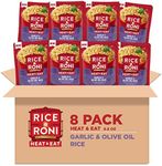 Rice-A-Roni Heat & Eat Rice, Microwave Rice, Quick Cook Rice, Garlic & Olive Oil, (8 Pack)8.8 oz