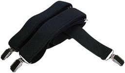 Men's Extra Long XXL fully adjustable Clip on Braces/Suspenders, 3.5cm - Black