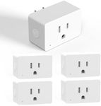 DAYBETTER Smart Plug Mini 15A, Smart Home WiFi Outlet Compatible with Alexa & Google Home, App Remote Control & Timer Function, No Hub Required, 2.4GHz WiFi Only, ETL&FCC Certified，White, （5-Pack)