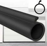 Gaahing 0.19" P-Bulb Garage Door Bottom Seal Strip - Replacement Impact Buffer Weatherstripping, Fits Single Track Overhead Door (16.4 FT, Black)