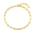 Philip Jones Gold Plated Small Link Paperclip Bracelet