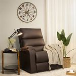 Wakefit Recliner Chair | 1 Year Warranty | Recliner Sofa, Recliner Sofa Set for Living Room, Recliner Sofa 1 Seater, Recliners for Relax, Manual - Restmax (Leatherette, Dark Fantasy)