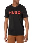 HUGO Boss Mens Print Logo Short Sleeve T-Shirt T Shirt, Black, Medium US, Black, Medium