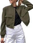 Zeagoo Women Bomber Jacket Casual B