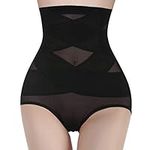 Gotoly Women Butt Lifter Shapewear Hi-Waist Panty Double Tummy Control Knickers Waist Trainer Body Shaper (Black, X-Large)