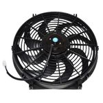 A-Team Performance 110011 14" Heavy Duty 12V Radiator Electric Wide Curved 8 Blade FAN 2400 CFM Reversible Push or Pull with Mounting Kit