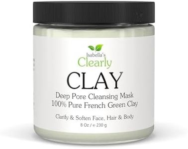 Clearly CLAY, Deep Pore Cleansing, Moisturising, Skin Softening Face Mask | 100% Pure French Green Clay for Acne, Blackheads, Dry Skin, Oily Skin, Aging | Non Drying Natural Mineral Clay (Bulk)