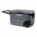 Igloo MaxCold Latitude Roller Cooler 85L (90 Quart) Large Wheeled Ice Chest with All-Terrain Wheels Cool Riser Technology Holds Up to 137 Cans Heavy Duty Cooler for Camping, Beach & BBQs