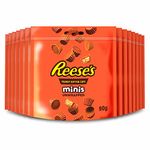 Reese's Mini Peanut Butter Cups Pouch, Milk Chocolate Flavour Mini Cups, 90g - Pack of 14