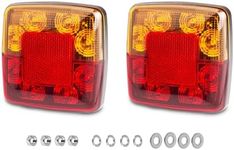 2Pc 8 Led Submersible Waterproof Trailer Tail Lights Caravan Truck Boat Kit Au