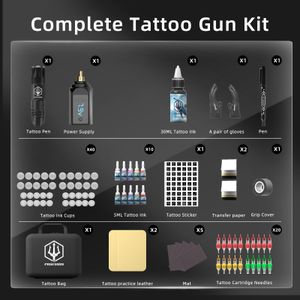POSEIDON Wireless Tattoo Pen Kit – Rotary Machine with Power Supply