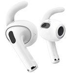 EarBuddyz for AirPods 3 Ear Hooks Covers [Added Storage Pouch] Anti Slip Accessories Compatible with Apple AirPod 3 (White)