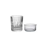 Duralex® Drinking Set of 4 Pieces includes 2 Clear Whiskey Glass of 310ml each and 2 Clear Glass Ramekin Bowls of 240ml each | Ultra Scratch Resistant Tempered Glass