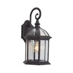 Yosemite Home Decor 5271VB Anita 1-Light Outdoor Wall Sconce with Clear Beveled Glass Shade