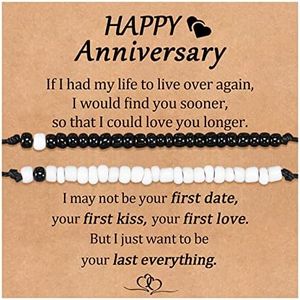 CheersLife Bracciali Anniversario Regali Per Lui Lei Fidanzato Coppia Marito Moglie Matrimonio Felice Anniversario 1 Anno Mese Anniversario Per Fidanzato Fidanzata Uomini Donne Regali Di San Valentino