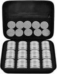 96 Pieces 46mm Coin Capsules, with Foam Gasket and Plastic Storage Organizer Box, 6 Sizes (20/25/27/30/38/46mm) Coins Collector Case Holder for Coin Collection Supplies