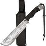 HONGYAN Fixed Blade Machete for Cutting Trees Heavy Duty, Full Tang Bushcraft Knife with Sheath, Survival Outdoor Hunting and Camping Gear, Yard Work Tools for Men