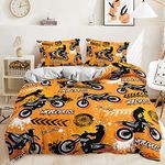 HAVOP Dirt Bike Bedding Set Teens Boys Duvet Cover Set Double Size Motorbike Extreme Sport Quilt Cover Motocross Rider Comforter Cover For Kids Boys