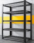 REIBII Garage Shelving,2500LBS Storage Shelves Heavy Duty Shelving Adjustable 5-Tier Industrial Metal Shelving Units for Garage, Basement, Pantry,Warehouse, School,Commercial,36" W x 16" D x 72" H