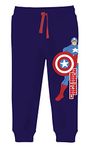 minicult Marvel Avenger Regular Fit Track Pants with Pockets and Draw Strings for Boys and Girls (Captain America)(Navy 1)(Pack of 1)(9-10 Years)