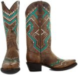 Soto Boots Women's Turquoise Embroi