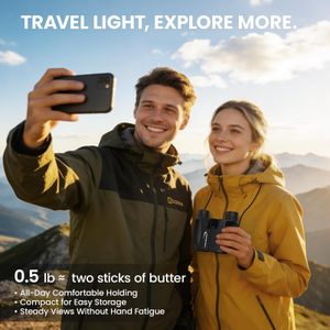 Aurosports 10x25 Compact Binoculars – Lightweight Portable Optics