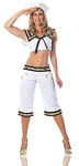 Delicious Wow Matey! Sailor Costume, White/Gold, Small