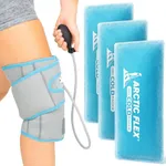 Vive Compression Knee Ice Wrap - Reusable Brace with Air Pump - Hot/Cold Therapy for Men, Women, Pain Relief, Swelling and Recovery Support - Adjustable and Inflatable Pack for Sports Injury Sprains