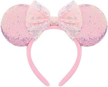 DRESHOW Oreilles de Souris Arc Bandeaux Paillettes Décoration de Fête Cosplay Costume pour Filles et Femmes