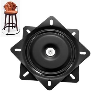 ZDSYZXB 6 Inch Heavy Duty Bar Stool Swivel Plate, Chair Swivel Base with Solid Ring of Ball Bearings,360 Degree Swivel Square Heavy Duty Turntable for Swivel Chair or Recliner, Black