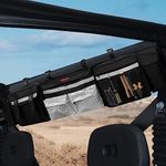 MYDAYS UTV Roll Cage Organizer, Cargo Rear Storage Bag Gear Bags,Tools Storage Solution with Reflective Strip for Most Full Size UTVs, Polaris, Yamaha and Kawasaki UTVs (Black1)