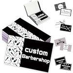 Custom Business Cards Customised with Logo Photo Personalised Business Cards Printable for Small Business Create Your Own Business Cards Front and Back 1000 500 200 100pcs(Barbershop Template)