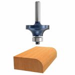 Bosch-Rotozip-Skil .25In. Roundover Router Bit Double Flute 85294M