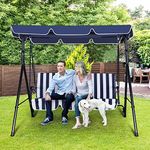 GARTOO 3-Seat Patio Swing Chair, Ou