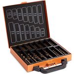 VonHaus Drill Bit Sets - 99pcs | HSS/HSCO M35 Cobalt Drill Bits for Metal | 1.5mm-10mm Metal Drill Bits for Hard Steel, Titanium Alloy, Plastic and Wood | With Bit Set Carry Case - 135° Split Point