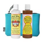 Maui Babe Before And After Browning Lotion (2-Pack) - Outdoor Tanning Lotion 8oz & After Sun Lotion 8 oz With Blue Makeup Bag - Amazing Maui Babe Suntan Lotion Kit - Hawaiian Dark Tanning Formula Sun Tanning Lotion