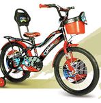 Amardeep cycles ALLWYN Glide Kids 20 T Bicycle with BACKREST and Side Supporter Wheels (6 to 10 Years Age, RED)