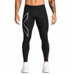 2XU Men's Core Compression Tights MA3849b (Black/Silver, Large)