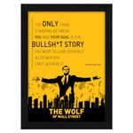 ArtX Paper The Wold of Wall Street Motivational Quotes Wall Frames, Inspiring Quotes For Home, Office and Study Room Decor, Multicolor Framed Posters, A4, Set of 1