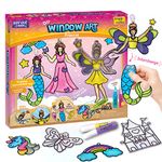 Imagimake Window Art Princess | Unicorn, Mermaid | 16 Pieces Glass Paint & Suncatcher Kit, Craft Kits for Kids | Birthday Gifts for 5 6 7 8 9 10 11 12 Years Old Girls, Arts and Crafts for Kids