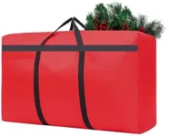 HikooLSS Small Christmas Tree Storage Bag 4Ft/5Ft Heavy Duty Reusable 600D Oxford Fabric Waterproof Dustproof Xmas Tree Bag/Container/Holder for Short Artificial Christmas Tree(39" X 12" X 24") Red