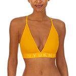 DKNY Seamless Litewear Rib Bralette Bra, Mango, Medium