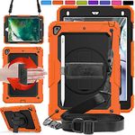 DuraSafe Cases for iPad Mini 4th 5th Gen 7.9 [ Mini 5 4 Gen ] A2133 A1538 MUXH2HN/A MUXF2HN/A MK882HN/A MK862HN/A Full-Body Protective Shock Proof Cover with Shoulder Strap - Orange