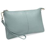 YALUXE Women's Genuine Leather Wristlet Clutch Crossbody Phone Bags Wallet Purses and Handbags for Women