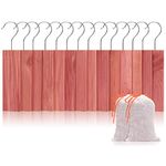 Homode Cedar Blocks for Clothes Storage, Aromatic Cedar Wood for Closets and Drawers, Cedarwood Hangups with Hook, Scent Sachets Bags Cedar Closet Freshener, 16 Pack