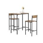 SoBuy® OGT03-XL, Bar Set-1 Bar Table and 2 Stools, 3 Pieces Home Kitchen Breakfast Bar Set Furniture Dining Set