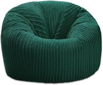 Beautiful Beanbags XXL Jumbo Cord MEGA Classic bean bag Adult size Jumbo Cord Beanbags XXL Ready Filled Beanbag Chair - Emerald